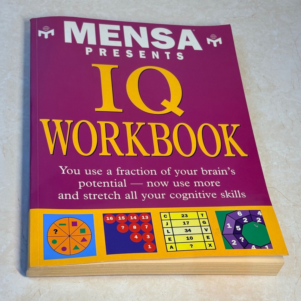 Mensa IQ Workbook 1998 Barnes & Noble Paperback John Bremner Logic Puzzles